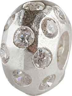 Silberkugel glänzend mit Zirkonia, Charm, Charlot Borgen Design
