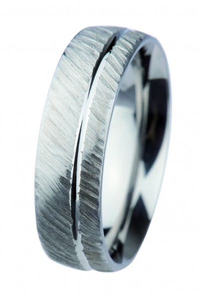 Ernstes Design Ring, Edelstahl geschliffen / poliert, 6 mm, R366.6