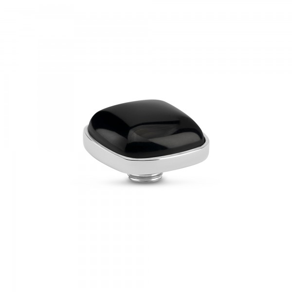 Melano Vivid VM51 Aufsatz / Fassung 12 mm Bulb Square aus Edelstahl mit Stein in schwarz