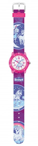 Scout Kinder Armbanduhr Crystal Mädchen Armbanduhr 280305040 "Lila Luna" 30mm Gehäuße