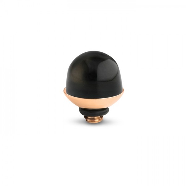 Melano Twisted Ringaufsatz, Fassung, TM96 Bulb in Transparent black, Edelstahl rosé
