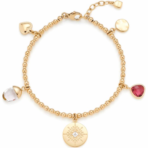 Leonardo Jewels, Armband, Giselle, Edelstahl goldfarben mit Glassteinen 023215
