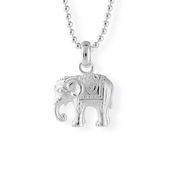 Drachenfels Ganesha - Kollektion, Anhänger Elefant Mittel, 25 x 20 mm, Silber