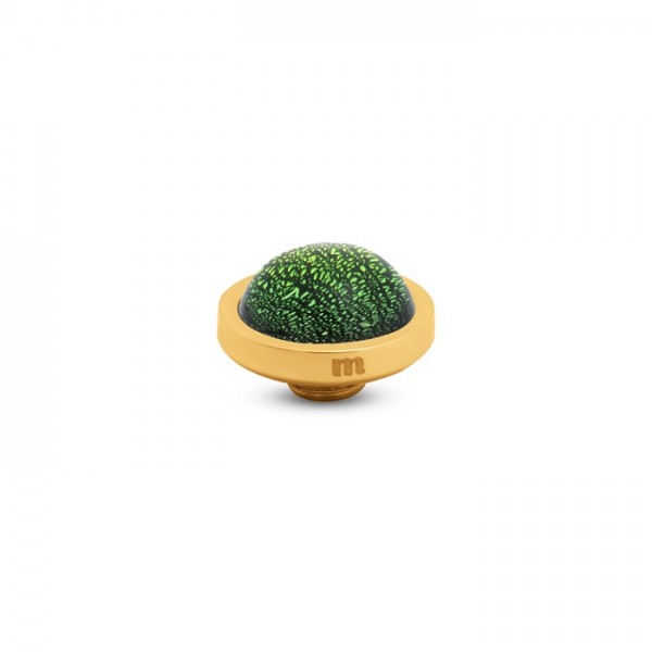 Melano Vivid Shimmer VM40 Ringaufsatz Edelstahl goldfarben mit Steinbesatz in Farbe Green