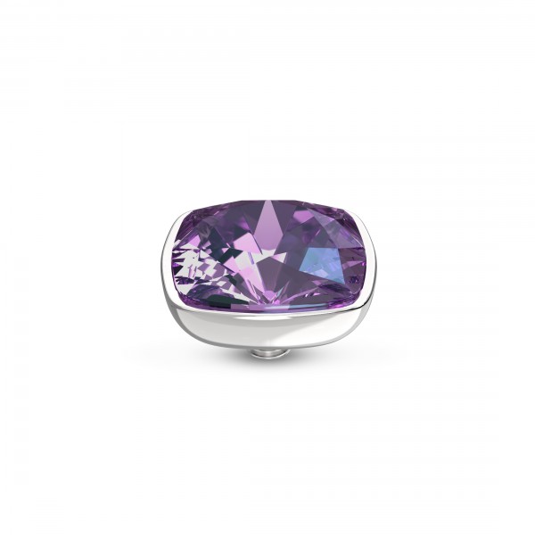 Melano Twisted Ringaufsatz TMB5 Circular Stone Fassung Edelstahl mit Stein in purple