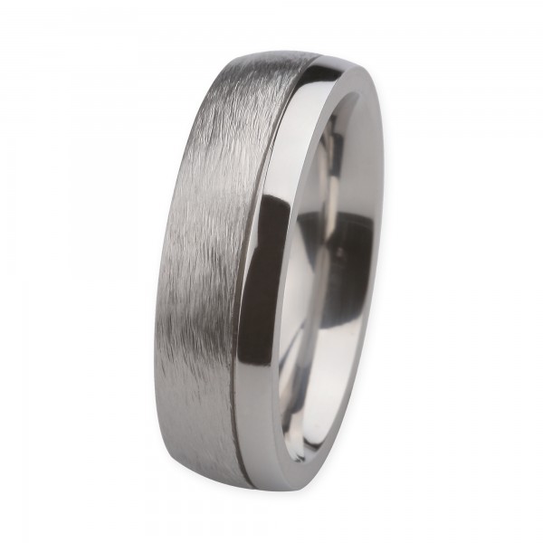 Ernstes Design Ring, Edelstahl poliert / geschliffen, 7 mm, R233.7