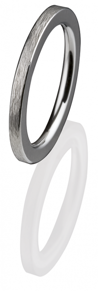 Ernstes Design Vorsteckring, Beisteckring, ED vita, schmaler Ring aus Edelstahl 2 mm R262
