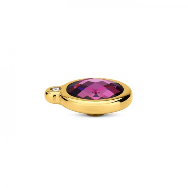 Melano Vivid Joined Ringaufsatz Edelstahl goldfarben beschichtet mit Zirkonia in Farbe Pink VM44