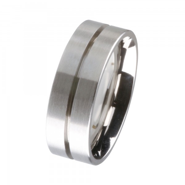 Ernstes Design Ring, Edelstahl matt, 7 mm, R143.7