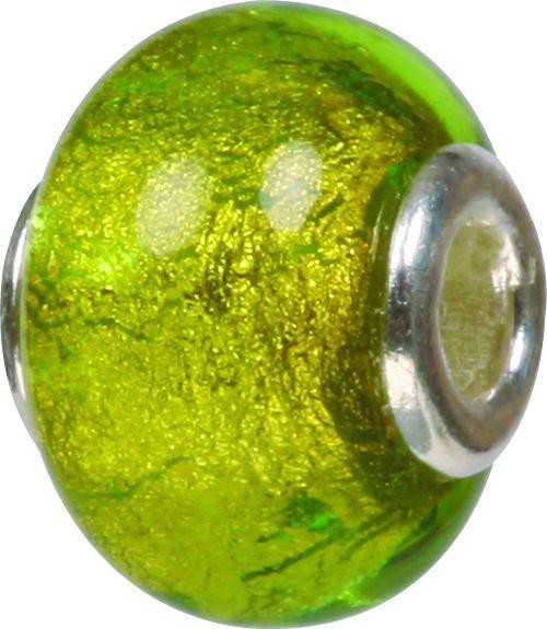 Mundgeblasene Muranoglaskugel mit Silberkern, Charm, Bead, GPS 42 von Piccolo das Original