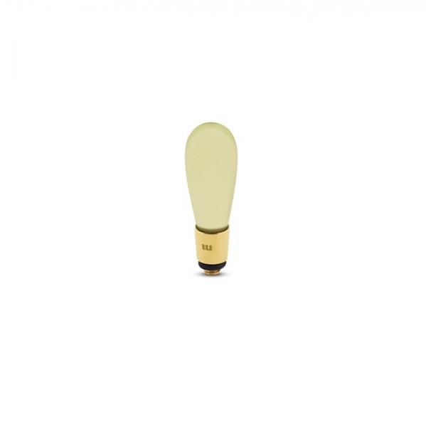 Melano Twisted Ringaufsatz, Fassung, TM84 Glass Drop, 8 mm, Edelstahl goldfarben beschichtet / Glas