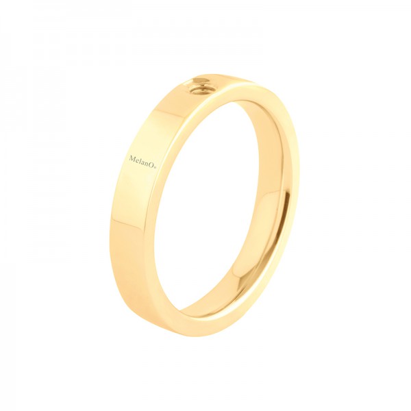 Melano twisted Ring Tracy in Edelstahl goldfarben 4 mm von Melano twisted Schmuck M01R 5090