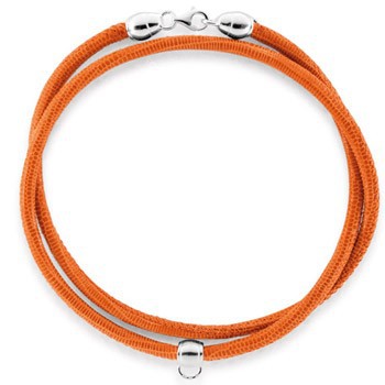heartbreaker by Drachenfels Charm-Armband Leder Echse Orange mit einem Träger für Charms HB LD 12-31