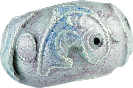 Emaillekugel mit Silberkern Fische, Beads, Charms, Charlot Borgen Design