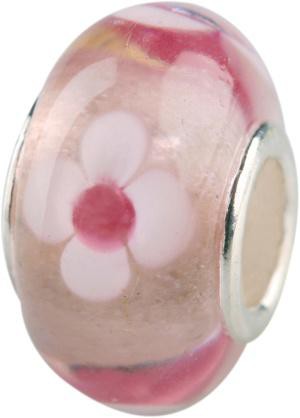 Murano Bead, Murano Glaskugel für Bettelarmband rosa, GPS 03 von Charlot Borgen Design