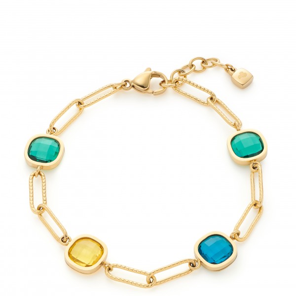 Leonardo Jewels, Armband, Juna, Edelstahl goldfarben / Glas 021753