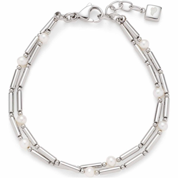 Leonardo Jewels, Armband, Mirella, Edelstahl mit Süßwasser-Perlen 023337