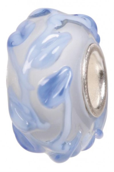 Piccolo Murano Bead, Charm, Murano Glaskugel, GPS 76 blau von Piccolo das Original