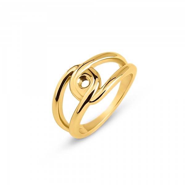 Melano twisted Ring Tori Edelstahl goldfarben beschichtet TR28