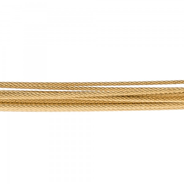 Ernstes Design Drahtseil, Halskette, Kette 20-fach Edelstahl goldfarben mit Bajonett Verschluss DS20
