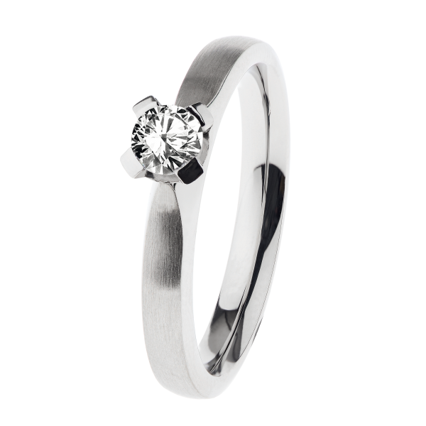 Ernstes Design Brillant Ring Edelstahl matt / poliert R719