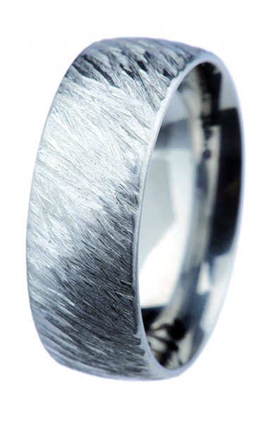 Ernstes Design Ring, Edelstahl geschliffen / poliert, 8 mm, R360.8