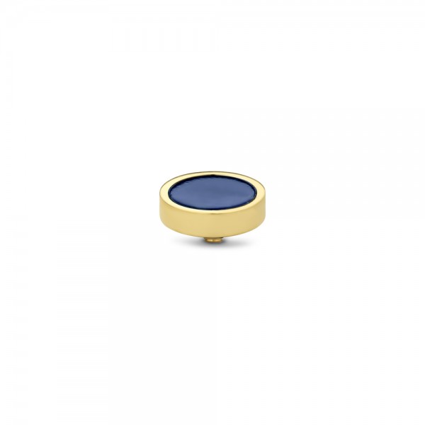 Melano Twisted Ringaufsatz, Fassung, Gemstone Plate, TM62, Edelstahl goldfarben mit Sodalith
