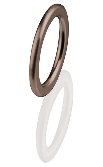 Ernstes Design Vorsteckring, Beisteckring, ED vita, schmaler Ring aus Edelstahl 2 mm R280