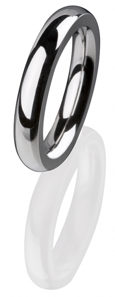 Ernstes Design Vorsteckring, Beisteckring, ED vita, schmaler Ring aus Edelstahl 4 mm R254 poliert
