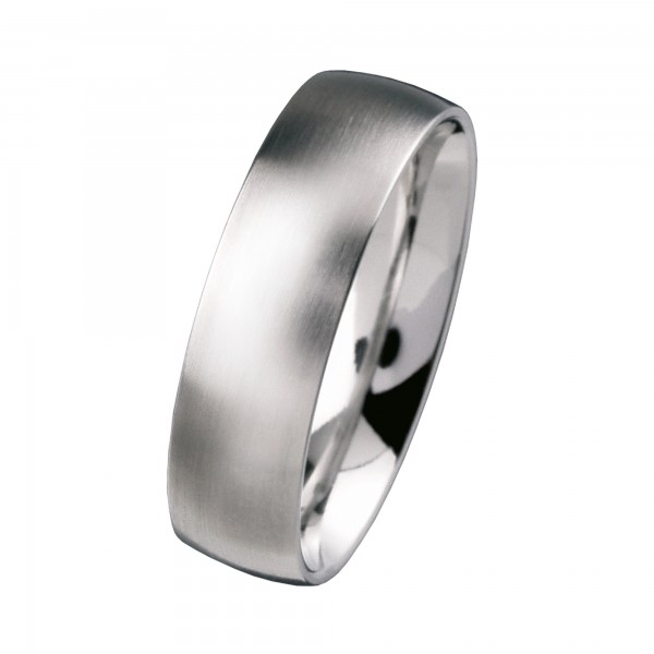 Ernstes Design Ring, Edelstahl matt, 6 mm, R64.6