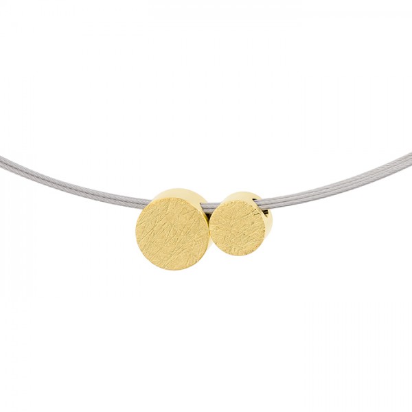 Ernstes Design Evia Set K737 Halskette mit 2 Anhängern Edelstahl goldfarben beschichtet