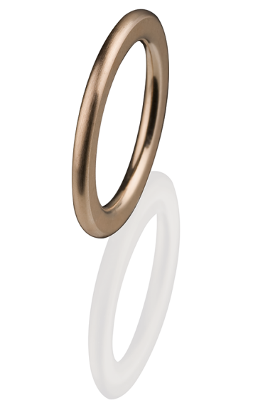 Ernstes Design Vorsteckring, Beisteckring, ED vita, schmaler Ring aus Edelstahl 2 mm R259