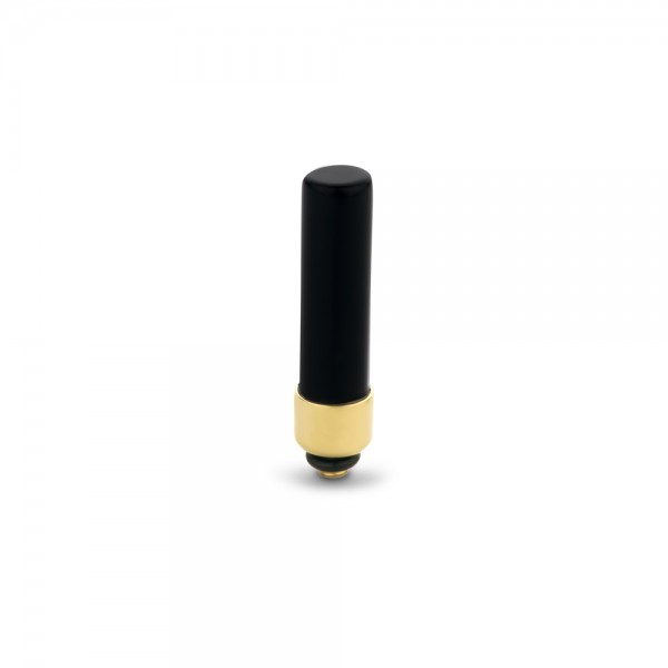 Melano Twisted Ringaufsatz, Fassung, Gemstone Cilinder, TM65, Edelstahl goldfarben mit Onyx
