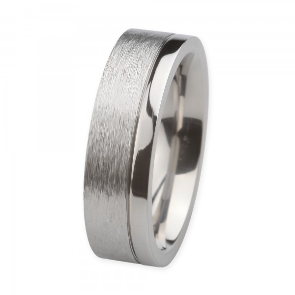 Ernstes Design Ring, Edelstahl poliert / geschliffen, 7 mm, R221.7