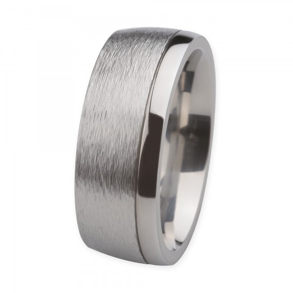 Ernstes Design Ring, Edelstahl poliert / geschliffen, 9 mm, R233.9