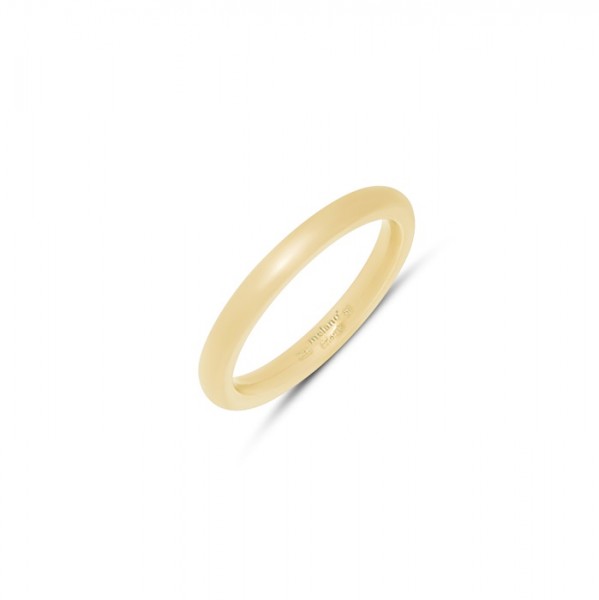Melano Friends Nori Matt Vorsteckring, schmaler Ring aus Edelstahl goldfarben beschichtet
