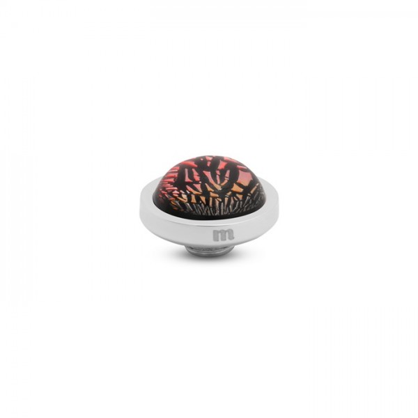 Melano Vivid Shimmer VM40 Ringaufsatz Edelstahl mit Steinbesatz in Farbe Red