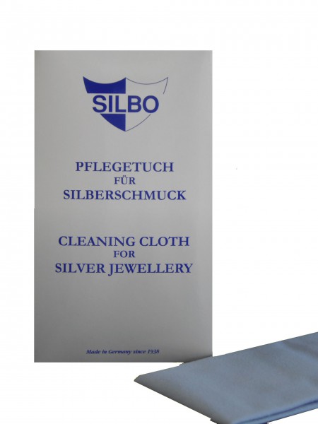 Schmuckpflege für Silber Pflegetuch für Silberschmuck von Silbo, Silber putztuch