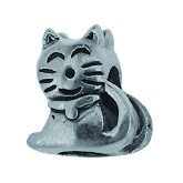 Piccolo Schmuck Katze Anhänger, Charm, Bead in Silber APR 008 Figuren von Piccolo das Original