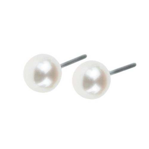 Ohrstecker mit Süßwasser-Button-Perle ca 9 mm von Ernstes Design, E259