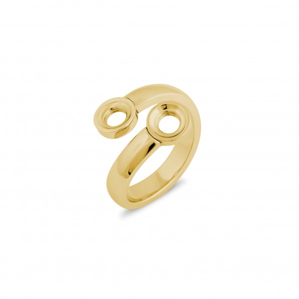 MelanO Vivid Ring Venna Edelstahl goldfarben beschichtet 15 mm für 2 Aufsätze VR13