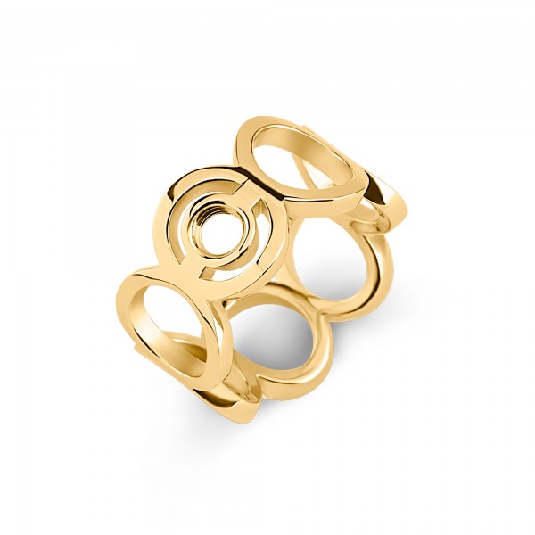 Melano Vivid Ring Valetta Edelstahl goldfarben beschichtet VR22