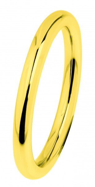 Ernstes Design R451 Evia Ring, Vorsteckring, Ring Edelstahl beschichtet goldfarben , poliert