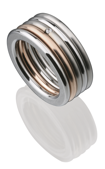 ED vita Ringe bicolor, Kombination aus Vorsteckringen, Beisteckringen von Ernest Design