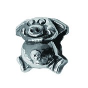 Piccolo Schmuck Schwein Anhänger, Charm, Bead in Silber APR 039 Figuren von Piccolo das Original