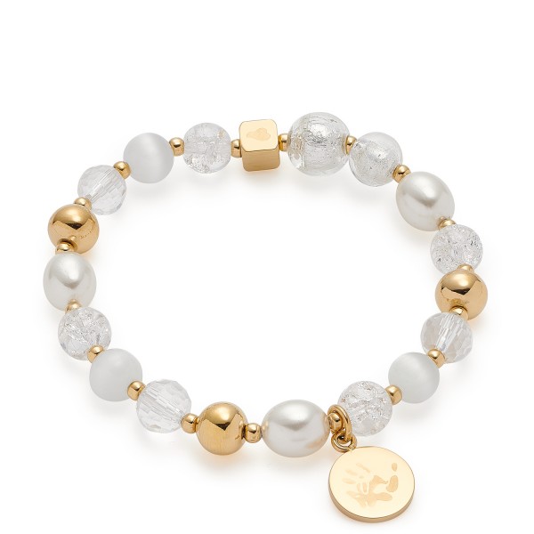 Leonardo Jewels Armband, gold Hope, Edelstahl / Glas / Perlen, 018113