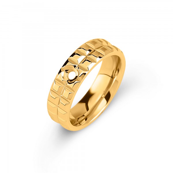 Melano twisted Ring Tana Edelstahl goldfarben beschichtet TR30