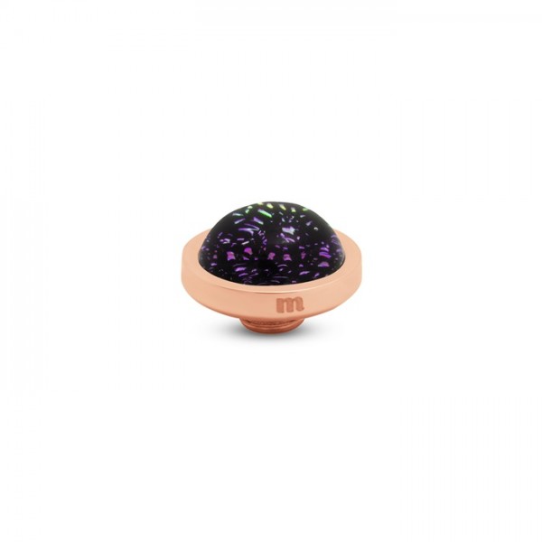 Melano Vivid Shimmer VM40 Ringaufsatz Edelstahl rosé beschichtet mit Steinbesatz in Farbe Violet