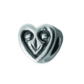 Piccolo Schmuck Herz Anhänger, Charm, Bead in Silber APK 039 Figuren von Piccolo das Original