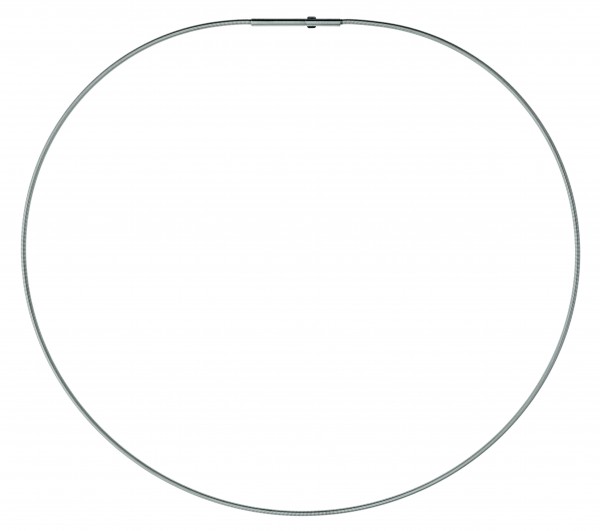 Ernstes Design Spiralseil, Halskette, Kette Edelstahl matt 1,8 mm mit Clic-Verschluss SP1.8C